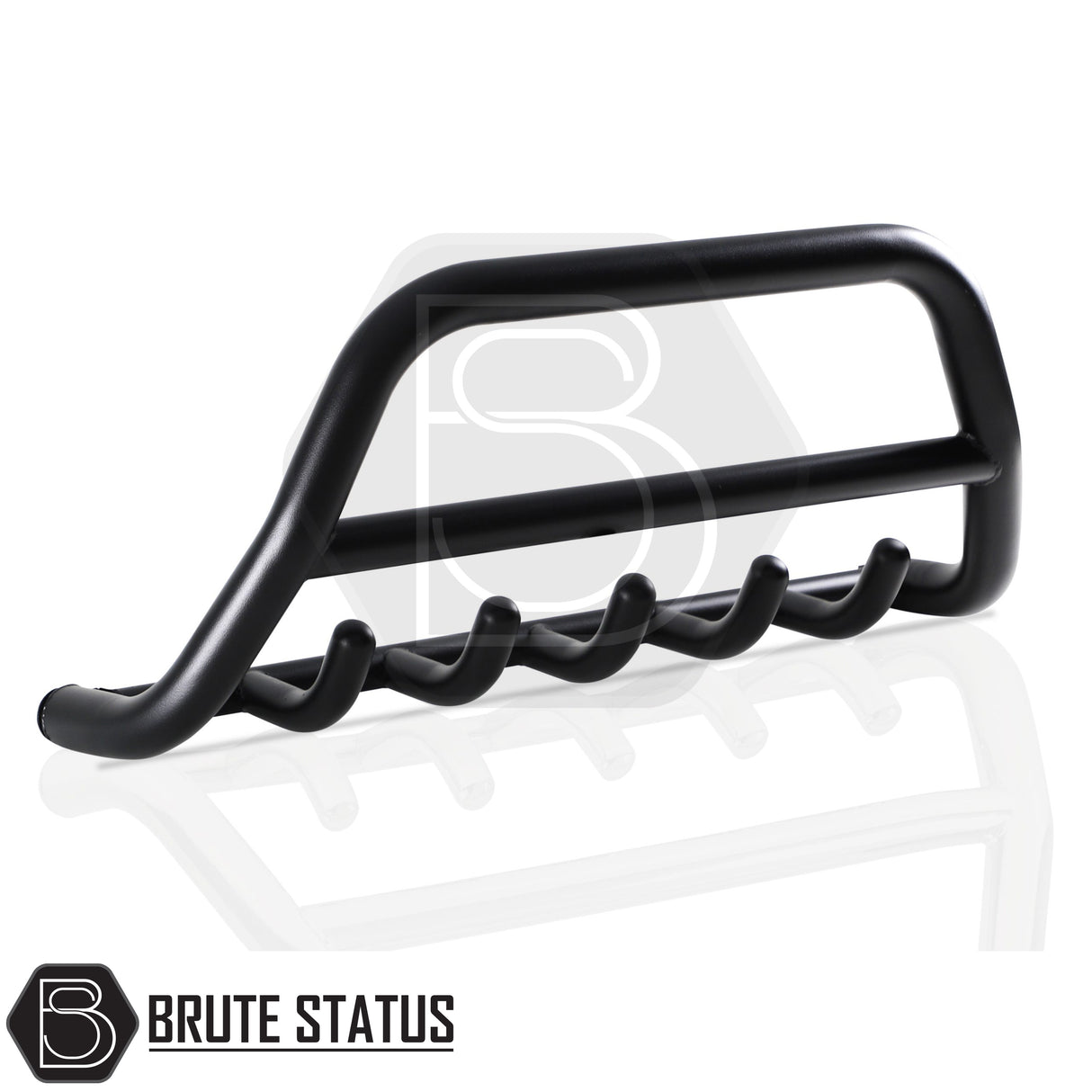 Matte Black A-Bar nudge bar for Nissan Navara NP300 pickup truck (2015–2022), designed for bumper protection and enhanced styling.