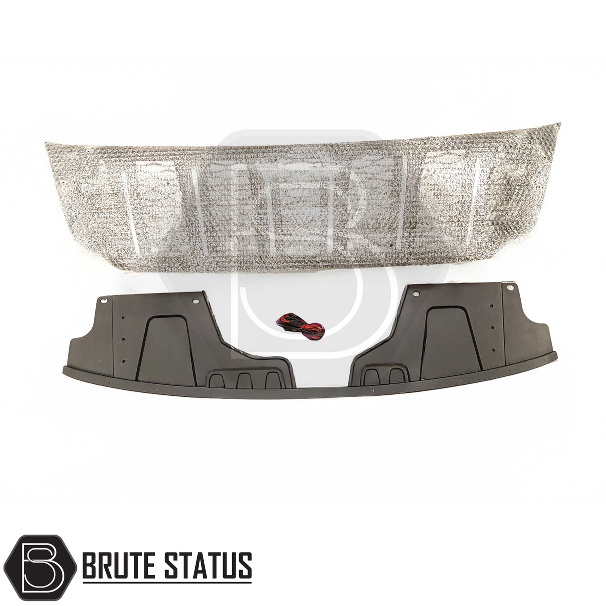 Nissan Navara NP300 2015–2022 front grille in smooth black ABS with integrated LED daytime running lights.