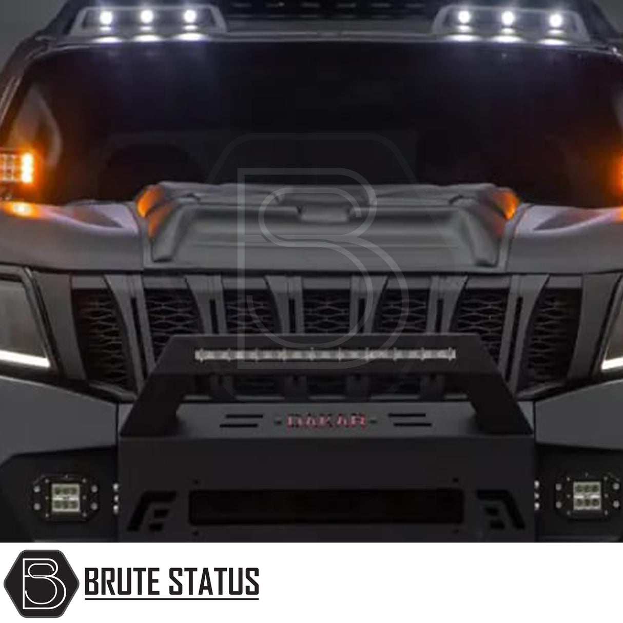 Matte black bonnet scoop for nissan navara 2015-2022 pickup truck