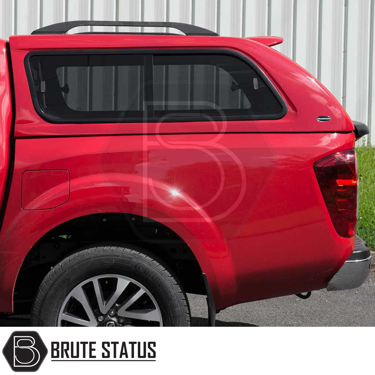 Nissan Navara 2015-2023 NP300 Truckman GLS Hardtop Canopy with remote locking, featuring a sporty design and lockable sliding windows for enhanced ventilation and security.