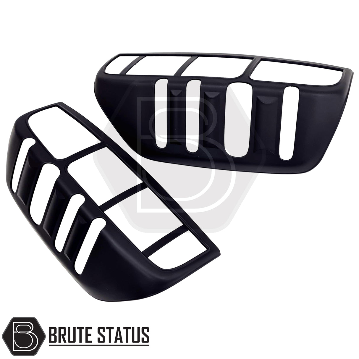 Nissan Navara Tail Light Covers – Premium ABS plastic covers with aggressive styling, transforms rear appearance, easy installation with pre-applied high-quality 3M adhesive, fade-resistant finish.