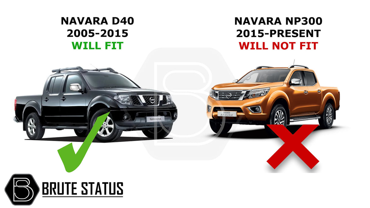 Premium ABS tail light covers for Nissan Navara pickup truck, easy-fit with 3M adhesive, giving the rear of the truck a bold aggressive styling upgrade.