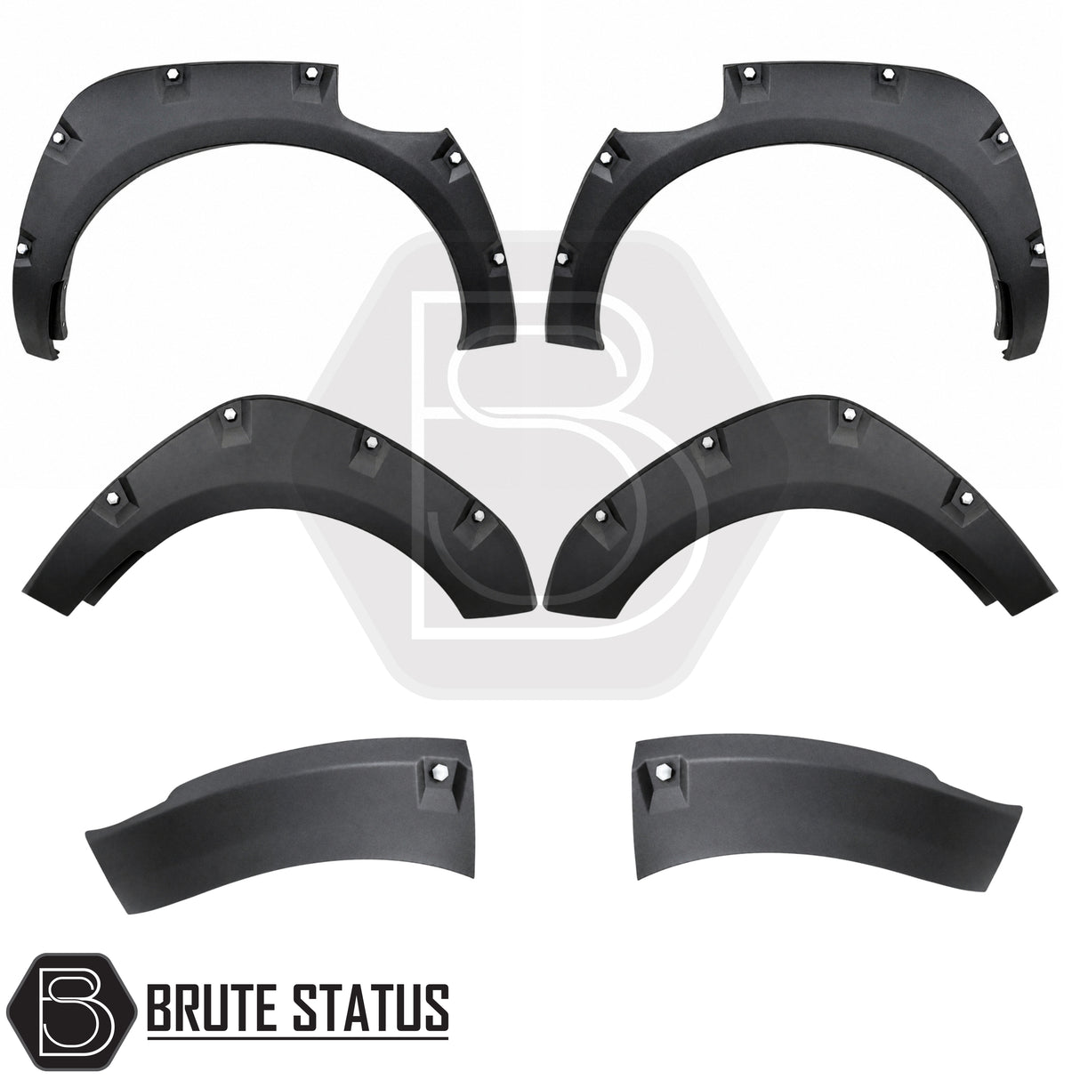 Nissan Navara NP300 AdBlue wide arch kit in matte black with rivet styling and aggressive off-road appearance