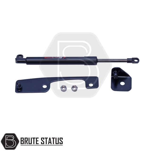 Tailgate damper kit for 2015–2022 Nissan Navara NP300, featuring a shock absorber for smooth, controlled lowering of the tailgate. Allows one-handed operation and reduces risk of injury or damage. Kit includes hardware, requires one small hole to be drilled, and is designed for easy DIY installation.