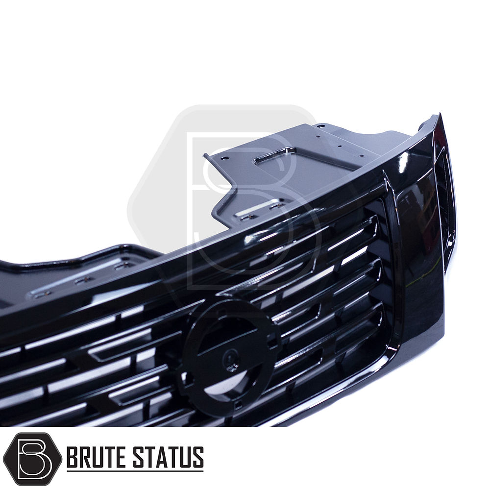 Navara NP300 gloss black replacement front grille panel 2015-2022 pickup modification