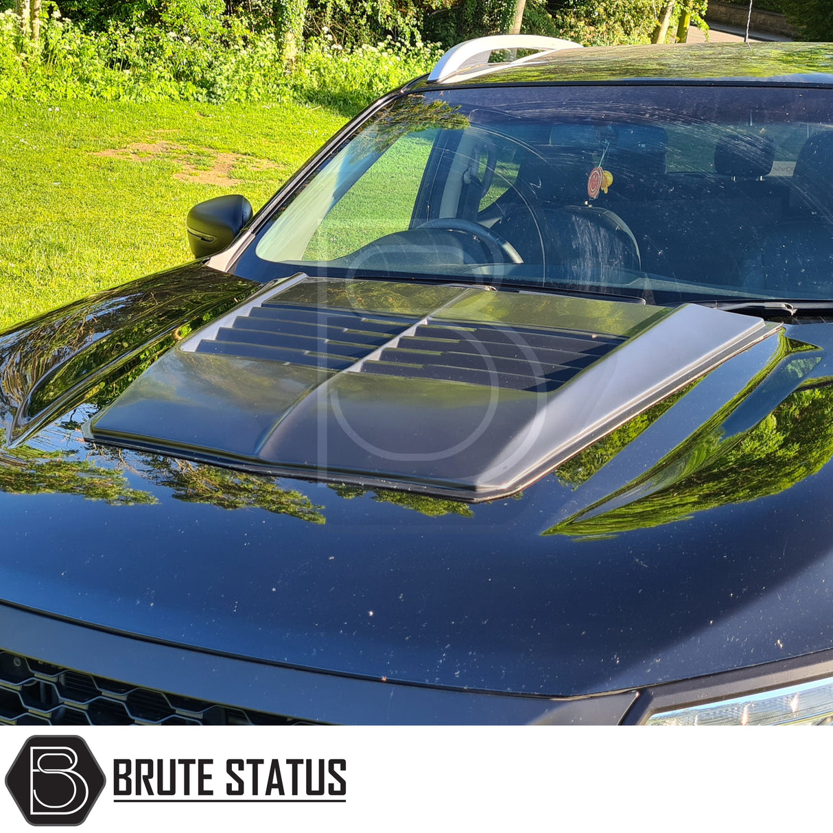 matte black abs plastic bonnet scoop for nissan navara np300 2015-2021