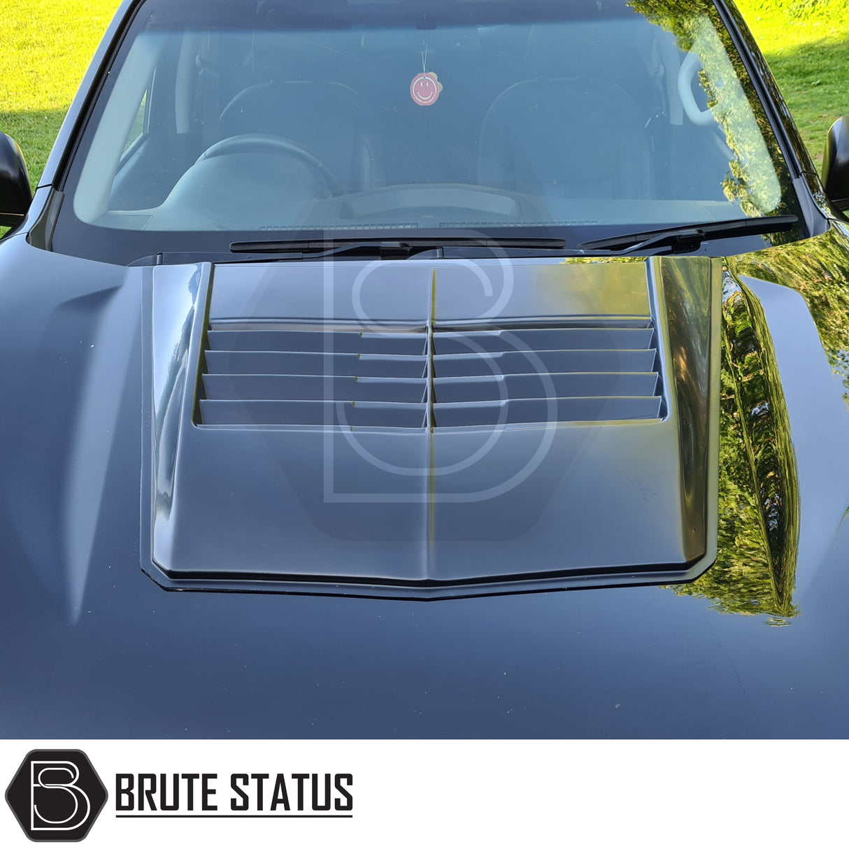 matte black abs plastic bonnet scoop for nissan navara np300 2015-2021