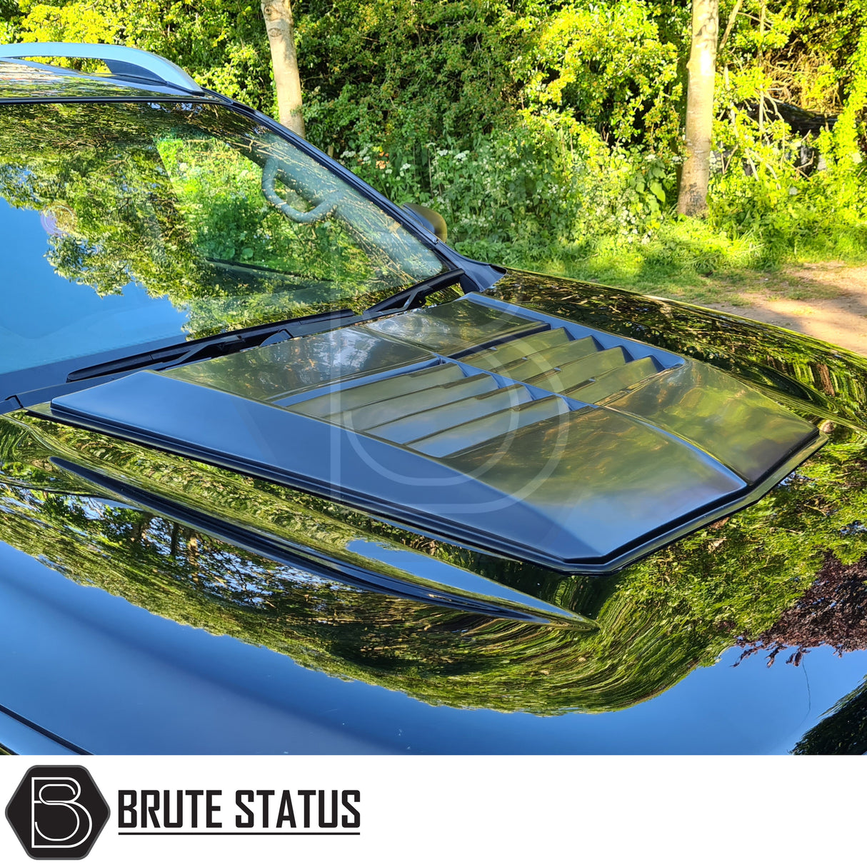 matte black abs plastic bonnet scoop for nissan navara np300 2015-2021