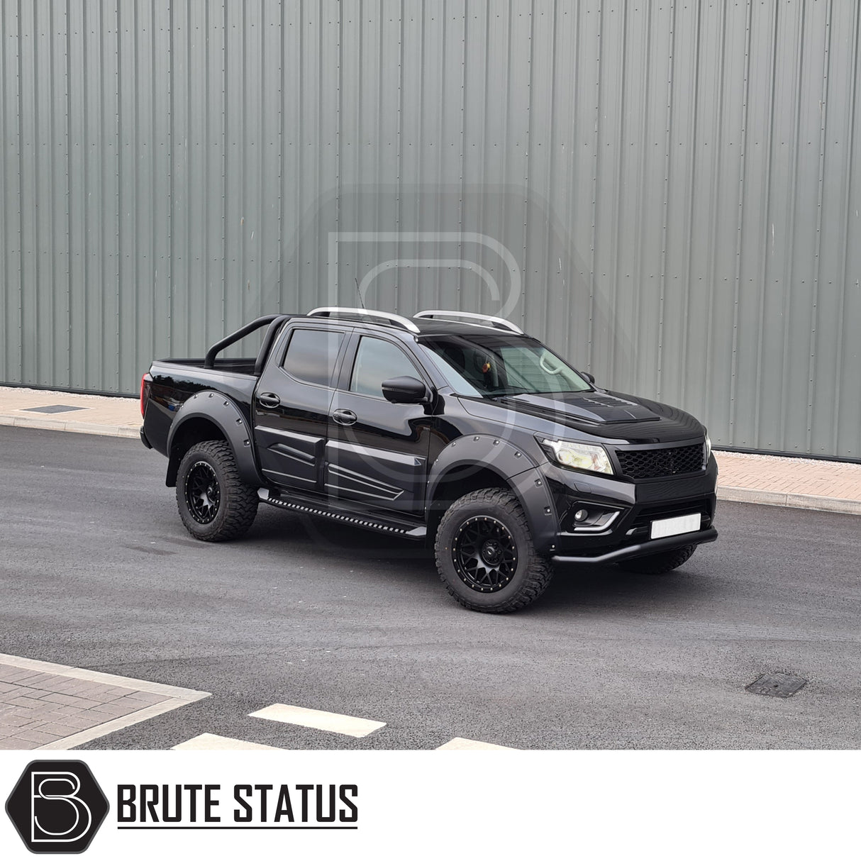 matte black abs plastic bonnet scoop for nissan navara np300 2015-2021