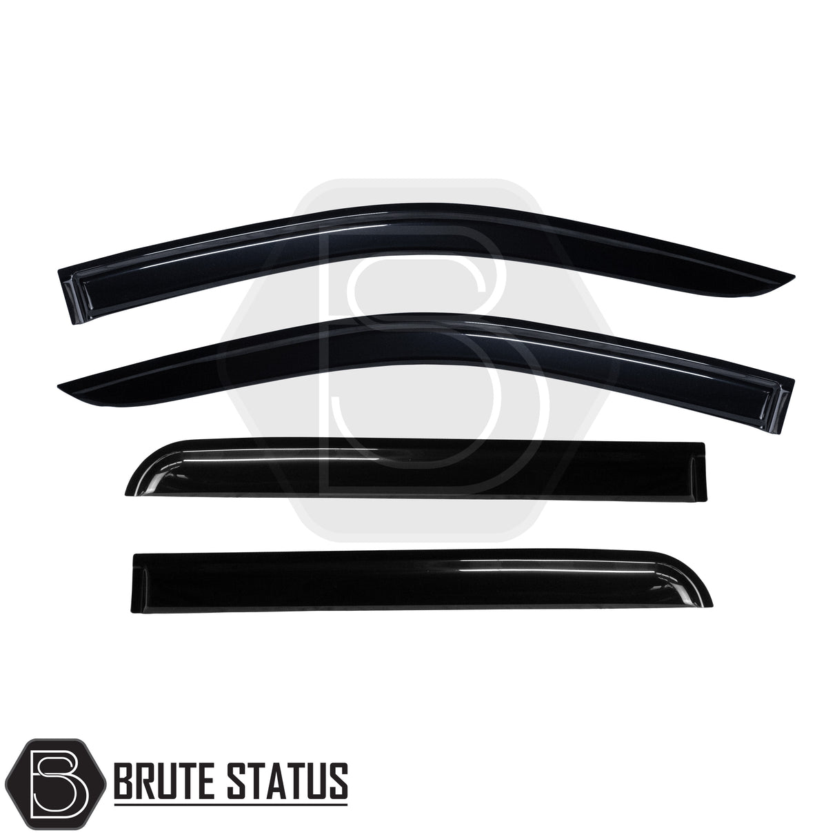 Nissan Navara NP300 2015-2022 Window Deflector Sun Shade, featuring durable acrylic, aerodynamic design, and full-length 3M adhesive for easy installation and rain protection.