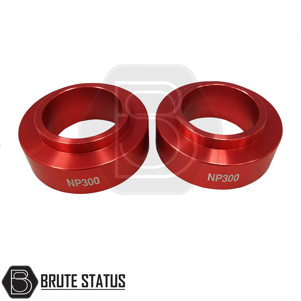 Brute status suspension lift kit and adjustable anti roll bar drop links in red for mercedes x-class pickup truck