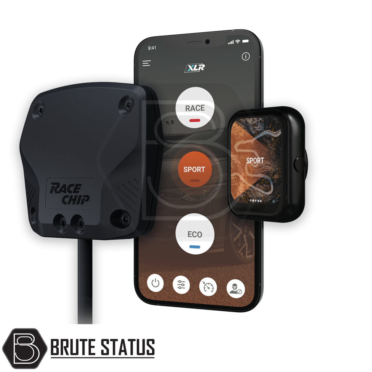 RaceChip XLR5 Throttle Module for Ford Ranger 2012-2016, enhances responsiveness with 7 tuning stages, includes module and controller for optimized driving dynamics.