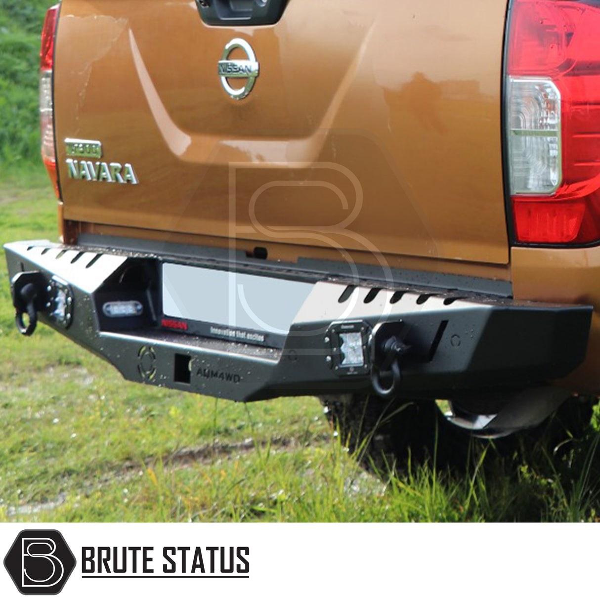 Heavy duty rear bumper in matte black for 2012-2022 Ford Ranger pickup trucks