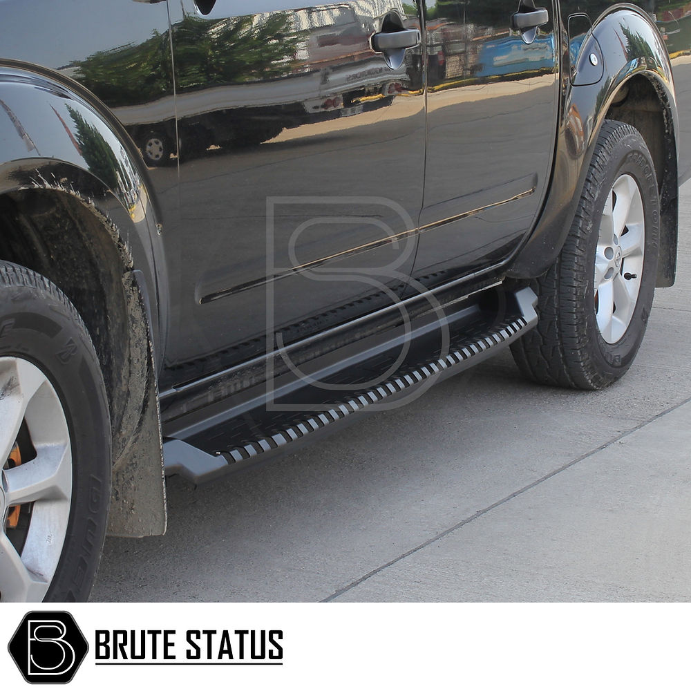 Matte black Ford Ranger side steps 2012-2022 double cab pickup truck accessories no drilling installation