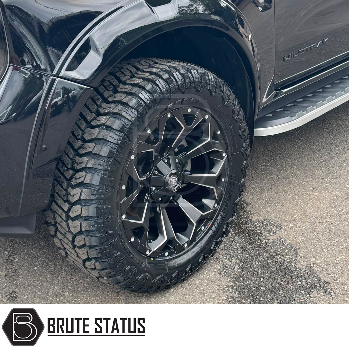 Spartan SW1 alloy wheels in satin black with chamfered edge, 20x9 fitment and aggressive styling for pickup trucks and 4x4 vehicles