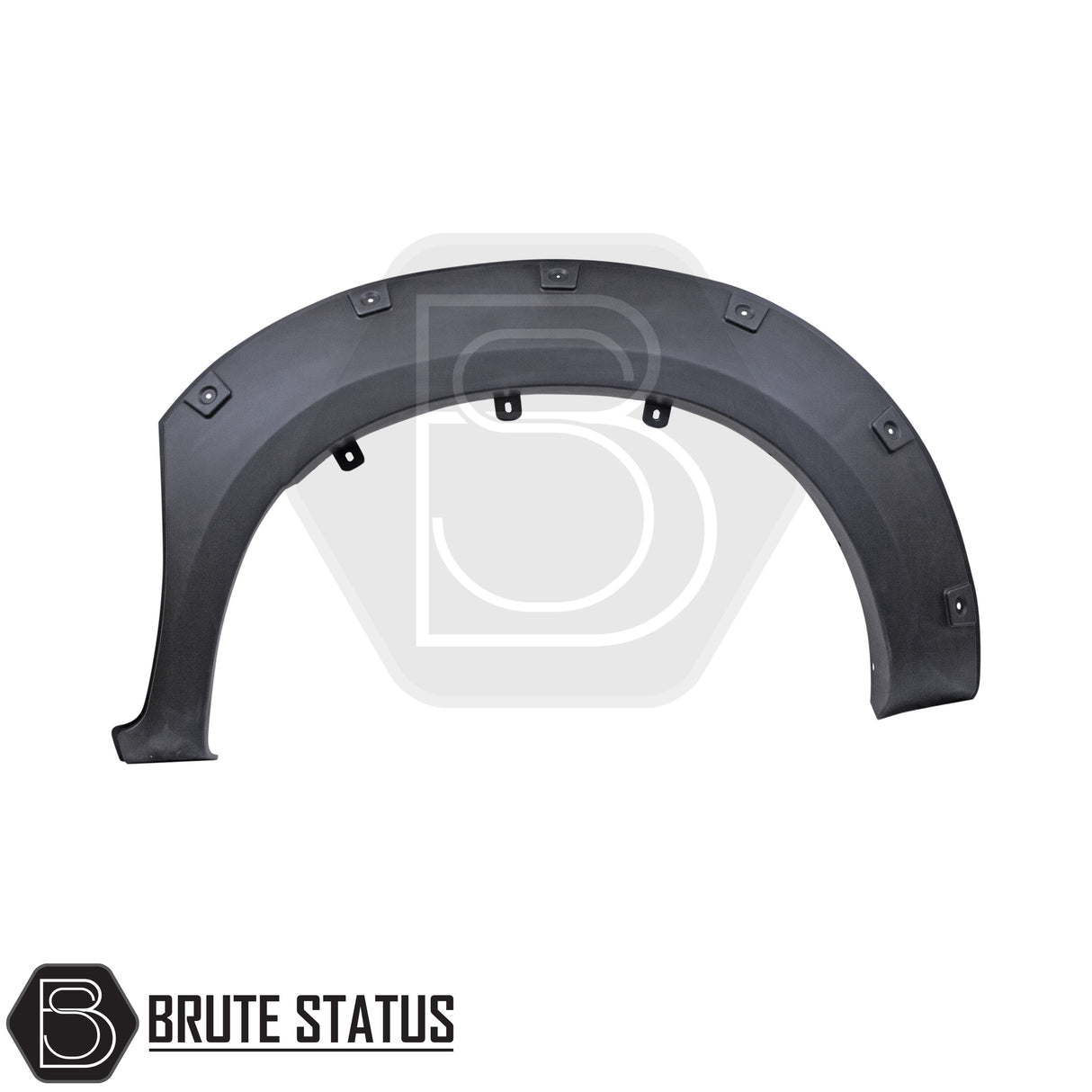 Toyota Hilux 2005–2011 wide wheel arch kit in a riveted fender-flare style. The kit includes textured black, UV-resistant plastic arches with decorative rivet bolts, adding about 65–70 mm of extra width per side. Designed for double-cab, pre-facelift Hilux models, the arches install with 3M adhesive and existing mounting points without drilling.