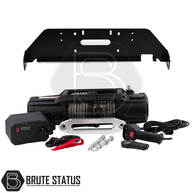 Brute status winch bracket and heavy duty winch for toyota hilux 2021+ pickup truck