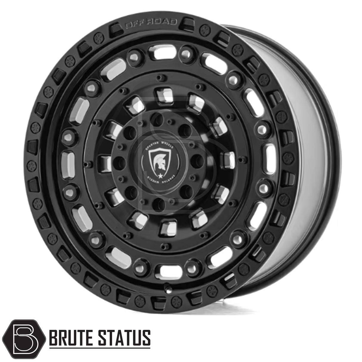 Spartan SW3 alloy wheel in satin black finish, 20x9.0 size with ET20 offset, available in 5x120, 6x114.3 or 6x139.7 PCD, with 106 or 74 centre bore, suitable for pickup trucks.