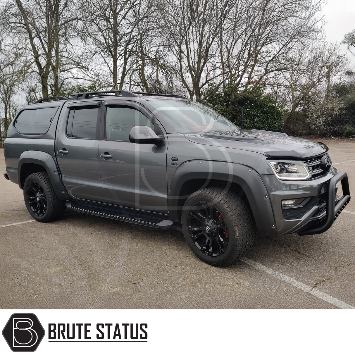 Heavy-duty Volkswagen Amarok wheel arch extensions designed for 2017+ V6 pickup trucks with premium CAD fitment