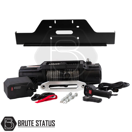 Brute status winch bracket and heavy duty winch for volkswagen amarok 2010-2016 pickup truck