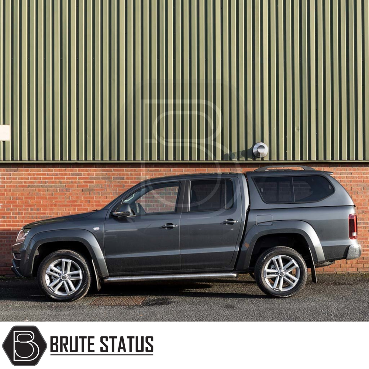 Volkswagen Amarok 2010-2022 Truckman GLS Hardtop Canopy with remote locking, non-heated rear window, and tinted sliding windows for secure, stylish truck enhancement.