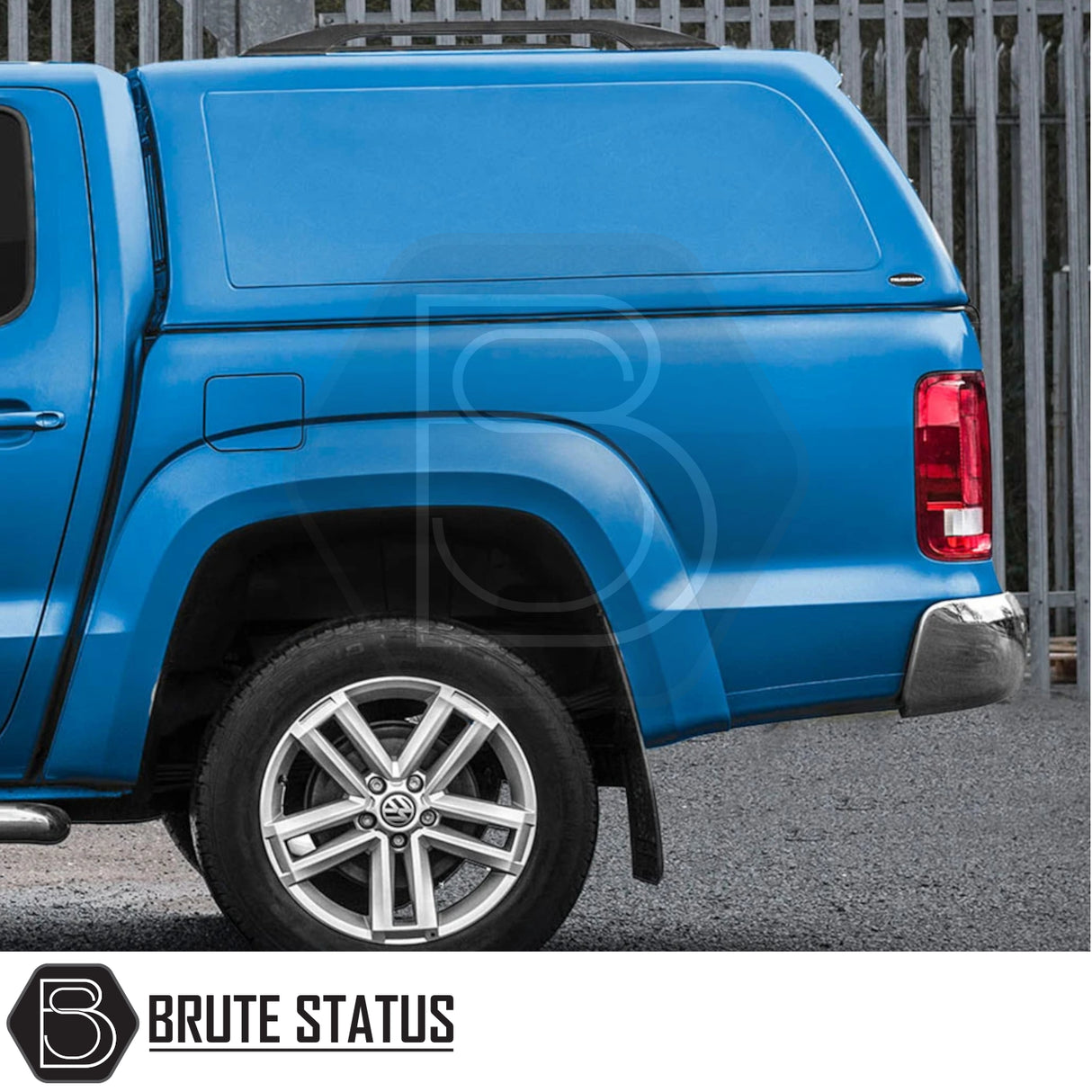 Volkswagen Amarok 2010-2022 Truckman RS Hardtop Canopy, featuring a smooth, solid-sided design with remote locking, enhancing security and style for commercial pickups.