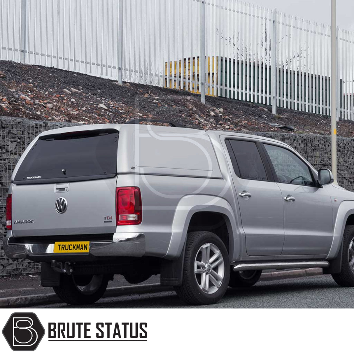 Volkswagen Amarok 2010-2022 Truckman RS Hardtop Canopy with solid rear window and remote locking, enhancing security and versatility for commercial use.