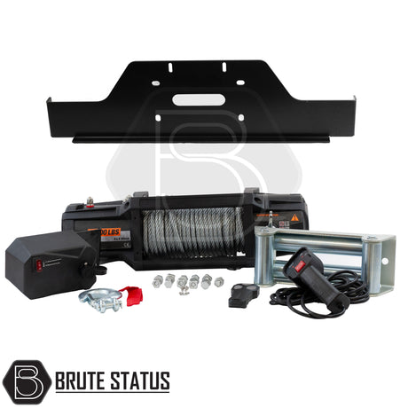 Brute status winch bracket and heavy duty winch with steel wire rope for Volkswagen amarok 2010-2016 pickup truck