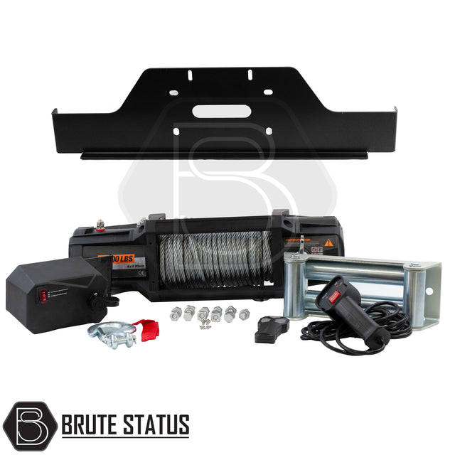 Brute status winch bracket and heavy duty winch with steel wire rope for Volkswagen amarok 2010-2016 pickup truck