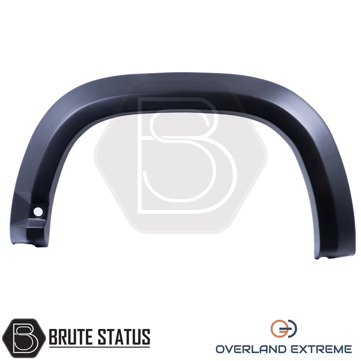 Matte black Volkswagen Amarok 2023+ wide wheel arch kit, Overland Extreme ABS arch extensions for rugged off-road styling and paintwork protection.