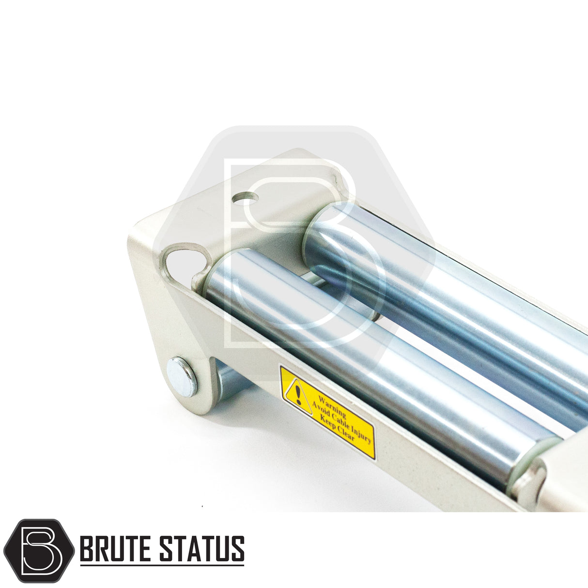 Brute Status silver stainless steel winch roller fairlead in universal fitment for pickup truck