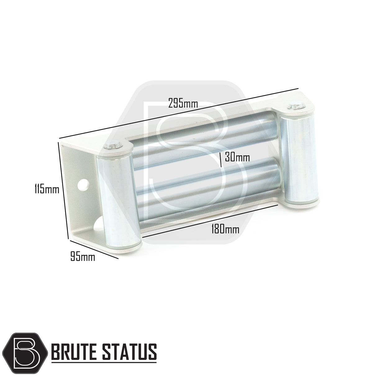 Brute Status silver stainless steel winch roller fairlead in universal fitment for pickup truck