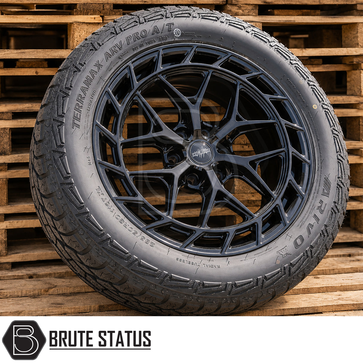 Premium Wolfrace Explorer Titan X wheels in gloss black with TPMS sensors, 6x114.3 or 6x139.7 fitment and off-road styling