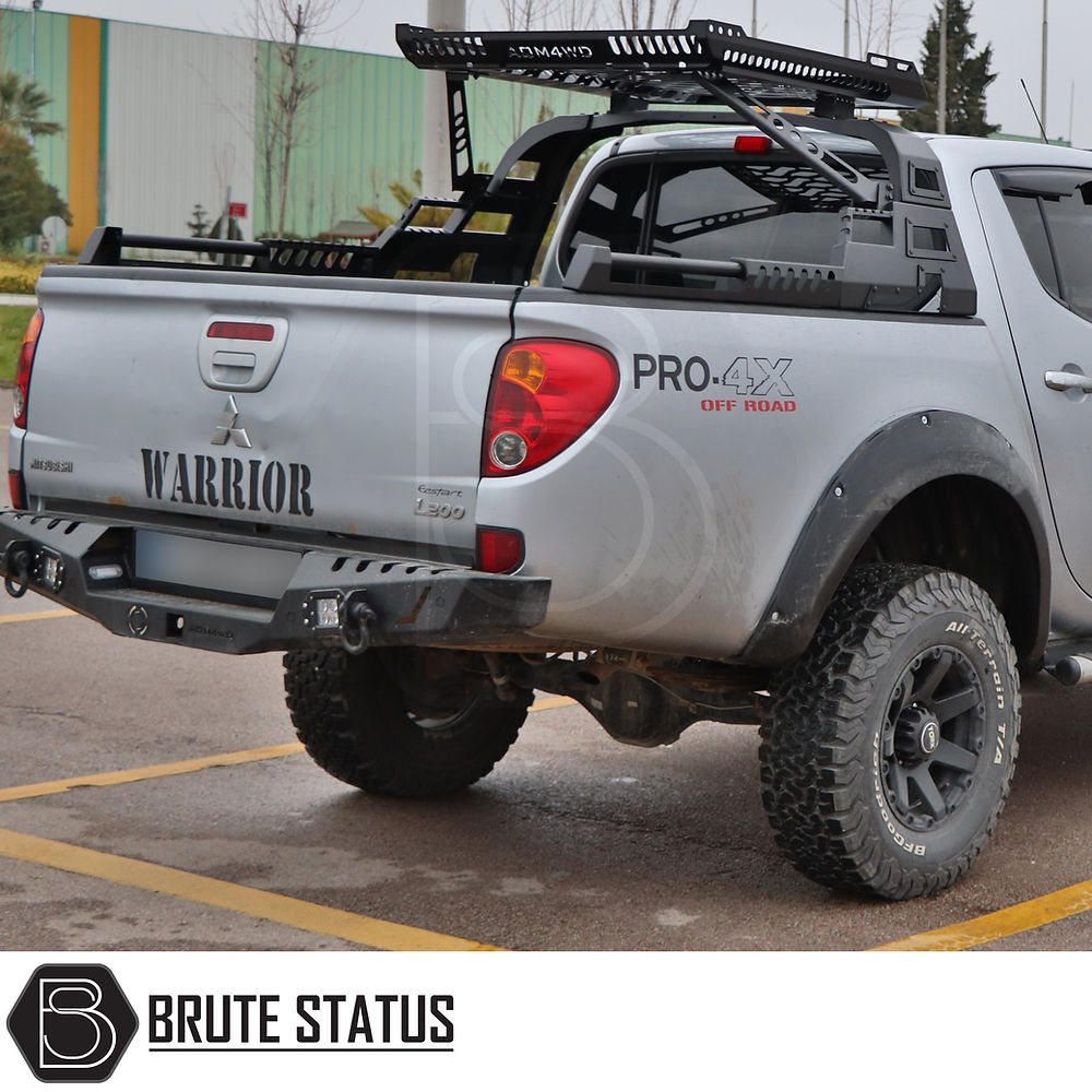 Fiat Fullback 2015-2019 S10 Combat Roll Bar with Storage Basket in matte black