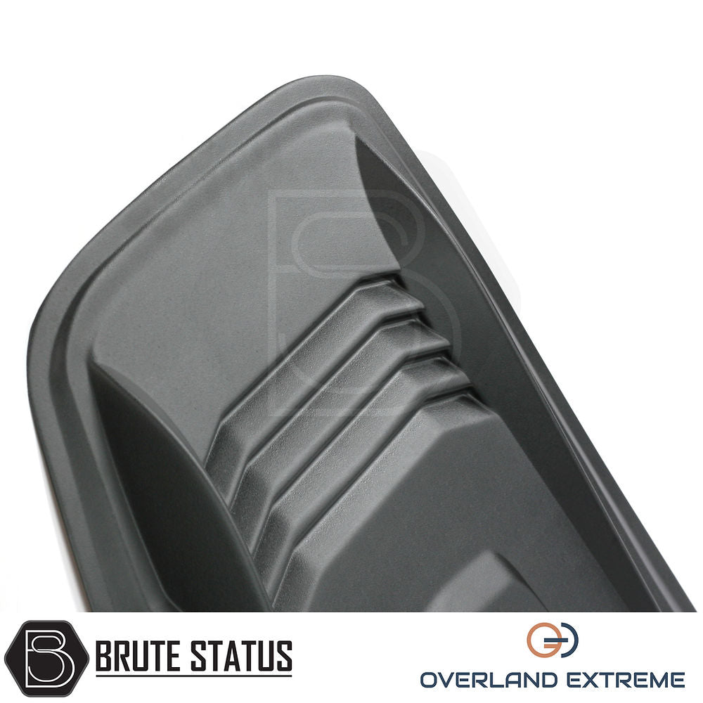 Matte black universal fitment bonnet scoop for pickup trucks – aerodynamic design, durable ABS plastic construction, enhances vehicle style and airflow