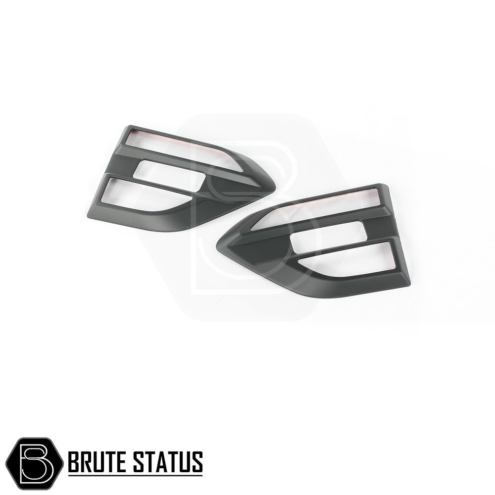 Matte black ABS plastic side covers for facelifted 2015–2022 Ford Ranger, featuring easy no-tool installation with pre-applied 3M adhesive tape