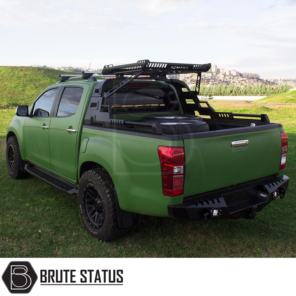 Fiat Fullback 2015-2019 S10 Combat Roll Bar with Storage Basket in matte black