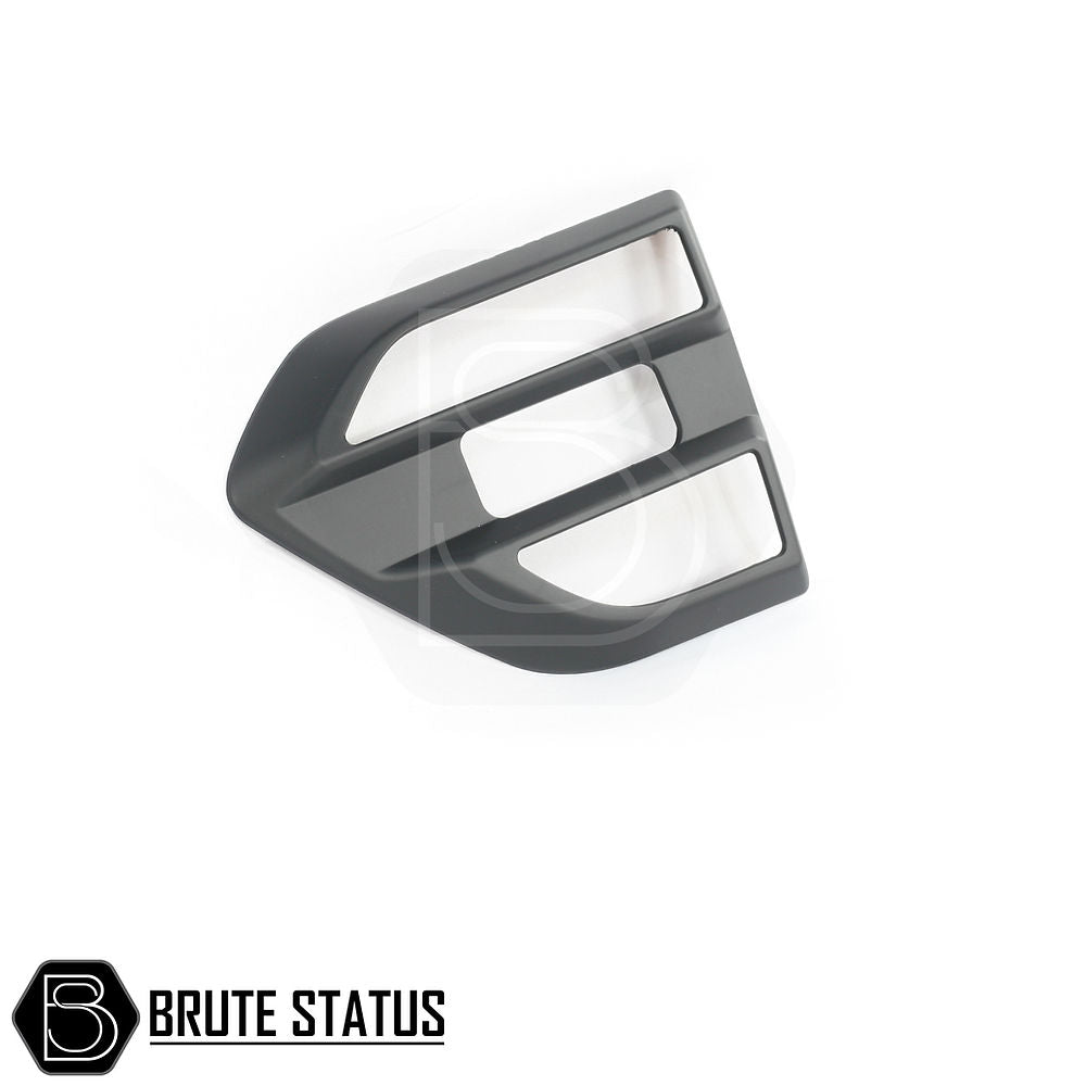 Matte black ABS plastic side covers for facelifted 2015–2022 Ford Ranger, featuring easy no-tool installation with pre-applied 3M adhesive tape