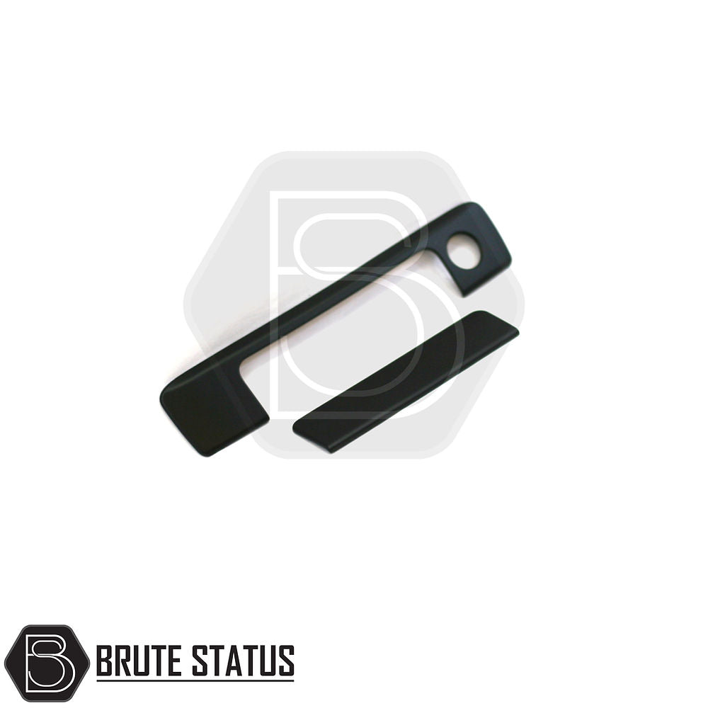 Ford Ranger 2012-2022 Rear Handle - Matt Black, featuring a sleek design with a pre-applied adhesive for easy installation, made from durable, fade-resistant ABS plastic.