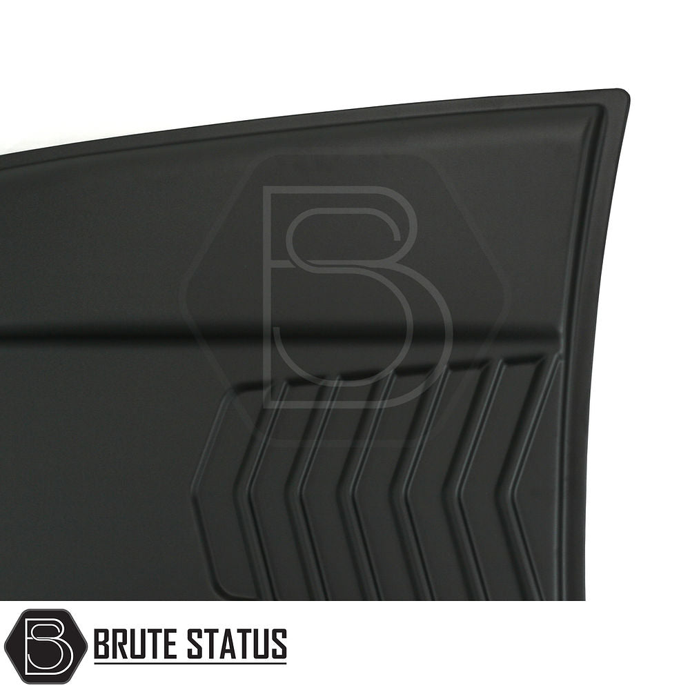 Nissan Navara D40 2006-2014 Bonnet Scoop in durable matt black ABS plastic, designed for easy installation without drilling, enhances truck's tough appearance.