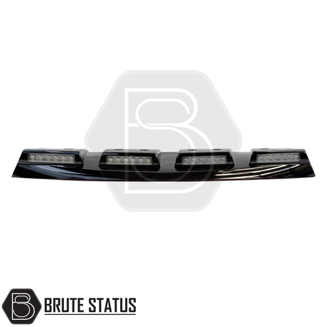 gloss black plastic roof spoiler with a set of 4 rows of bright white LEDs which also feature a wireless remote function, for the volkswagen amarok 2023+ pickup truck