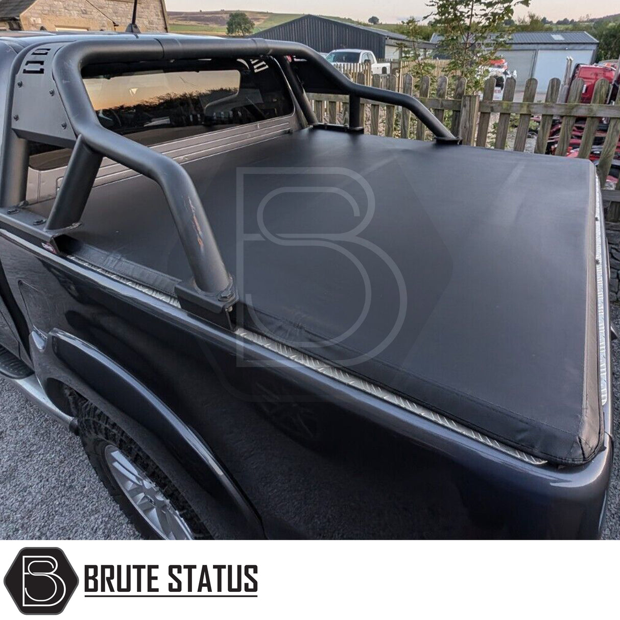 Nissan Navara NP300 2015-2022 Double Cab Tonneau Cover with tri-fold design, featuring durable UV stable vinyl and rubber seals for enhanced protection and aerodynamics.