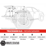 Nissan Navara 2015-2023 NP300 Truckman GLS Hardtop Canopy - Remote Locking