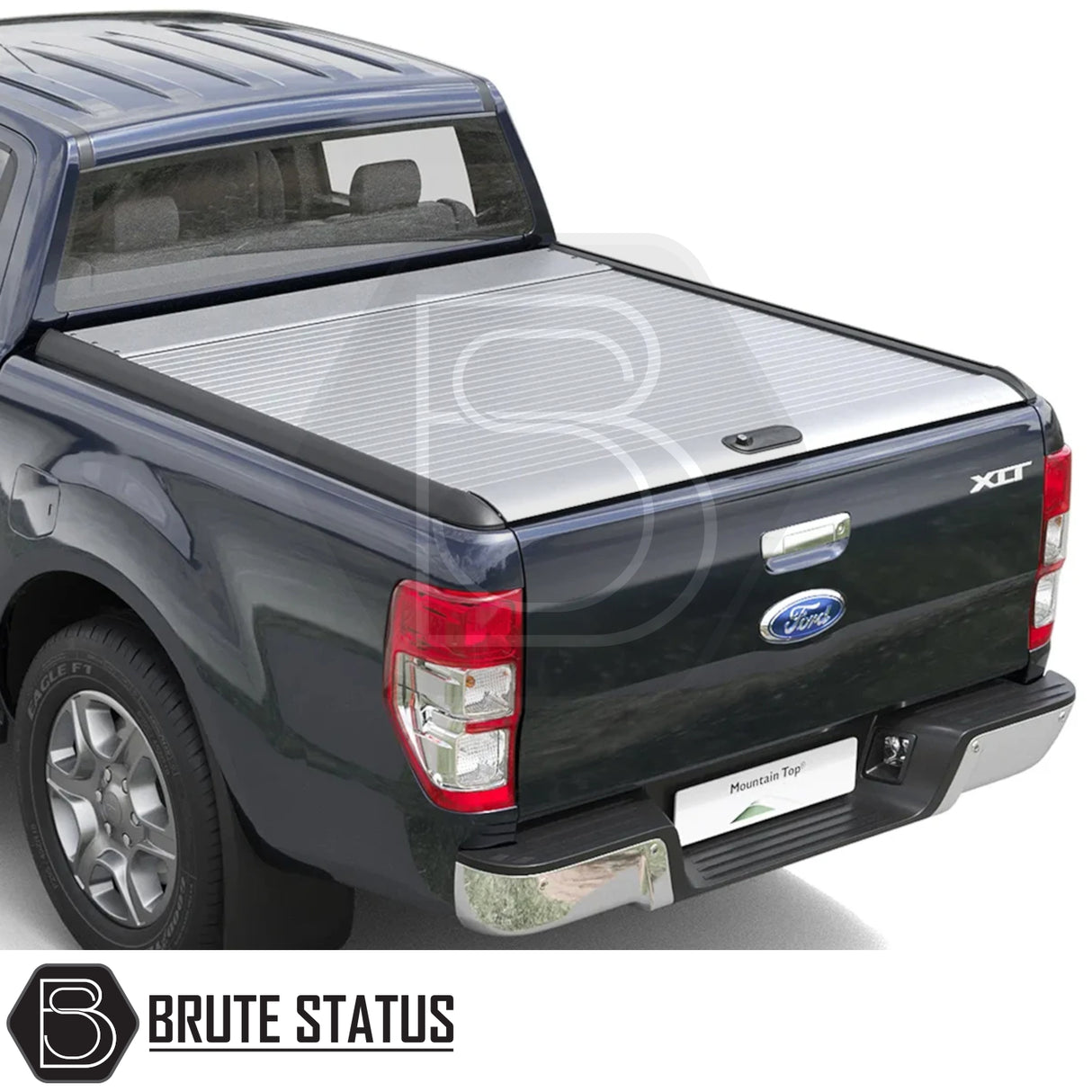 Ford Ranger 2012-2022 T6, T7, T8 Mountain Top Tonneau Cover Roller Shutter (Silver)
