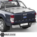 Ford Ranger 2012-2022 T6, T7, T8 Mountain Top Tonneau Cover Roller Shutter Cargo Carrier Cross Bars (Silver)