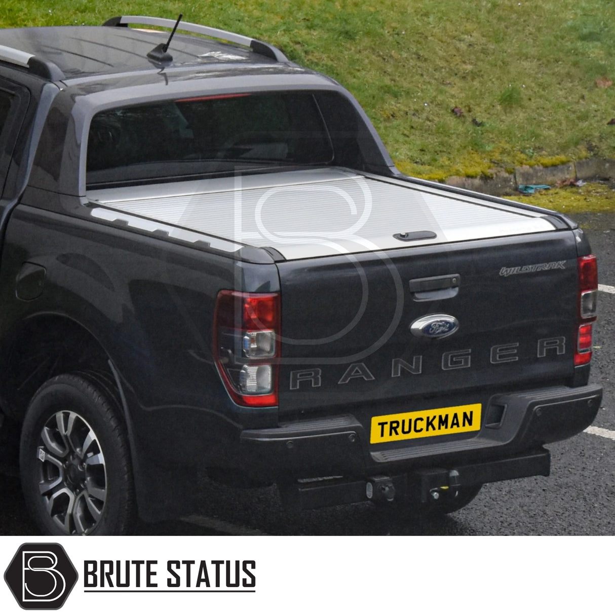 Ford Ranger 2012-2022 T6, T7, T8 Wildtrak Mountain Top Tonneau Cover Roller Shutter (Silver)