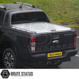 Ford Ranger 2012-2022 T6, T7, T8 Wildtrak Mountain Top Tonneau Cover Roller Shutter (Silver)