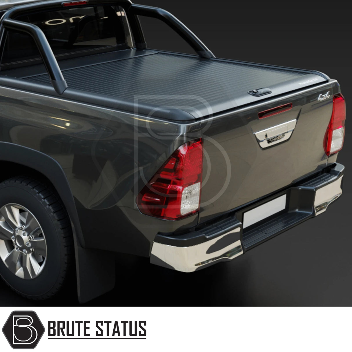 Toyota Hilux 2005-2016 MK6, MK7 Mountain Top Tonneau Cover Roller Shutter (Black)