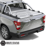 Ssangyong Musso 2018+ Mountain Top Tonneau Cover Roller Shutter Cargo Carrier Cross Bars (Silver)
