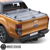 Ford Ranger 2015-2022 T7, T8 Wildtrak Mountain Top Tonneau Cover Roller Shutter Cargo Carrier Cross Bars (Silver)